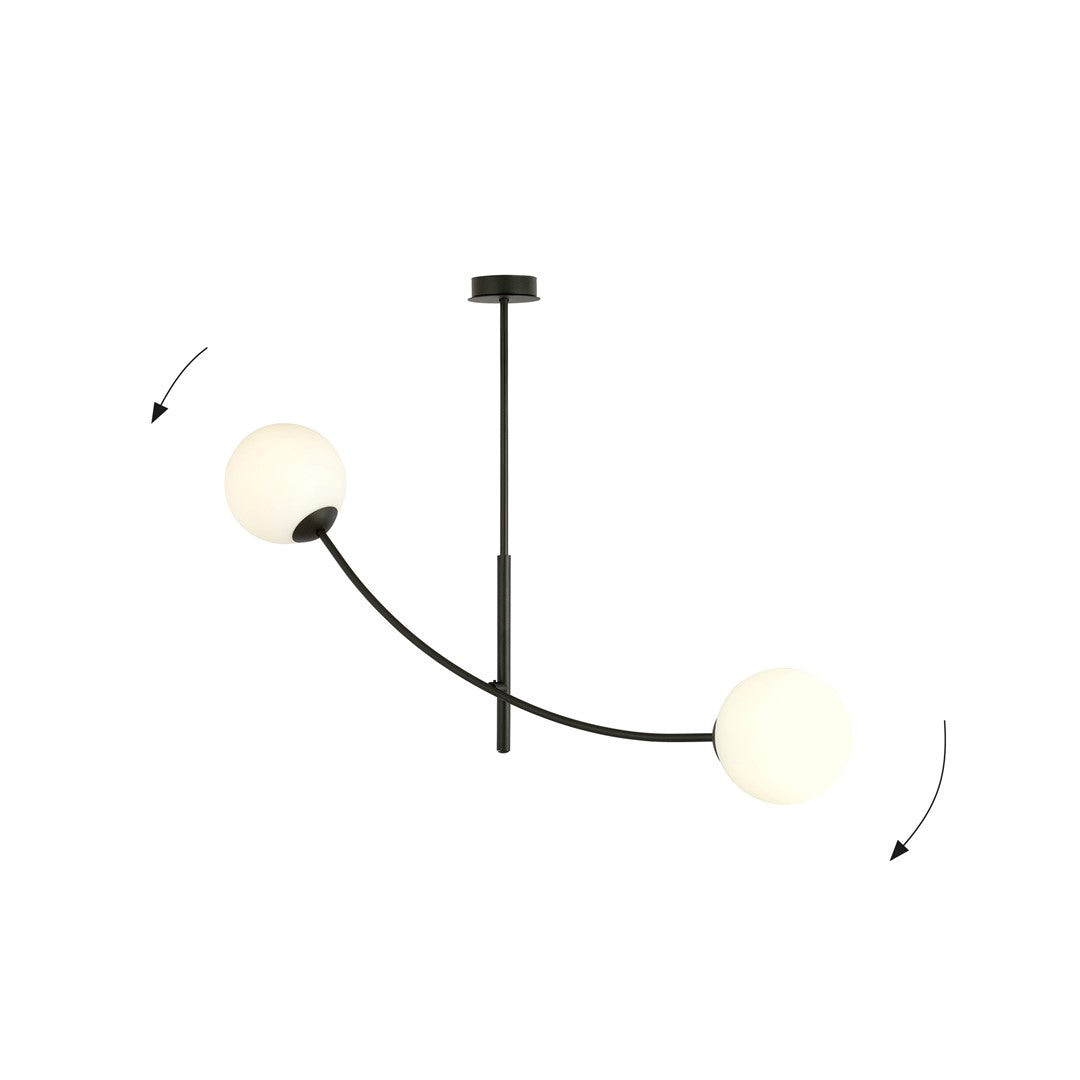 Loftlampe HUNTER 2 - Sort / Hvid - Nordic Unique