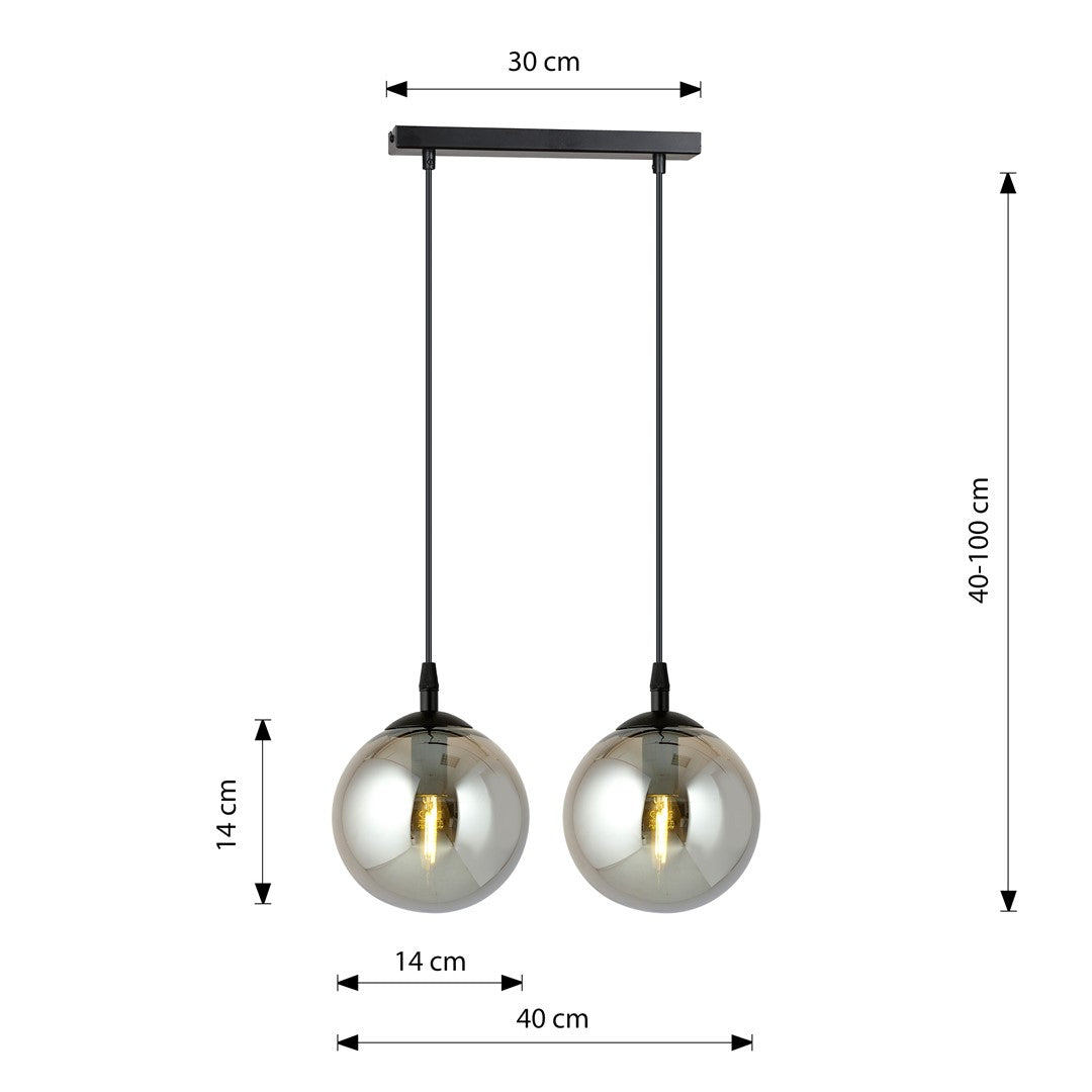 Loftlampe COSMO 2 - Sort / Grafit - Nordic Unique