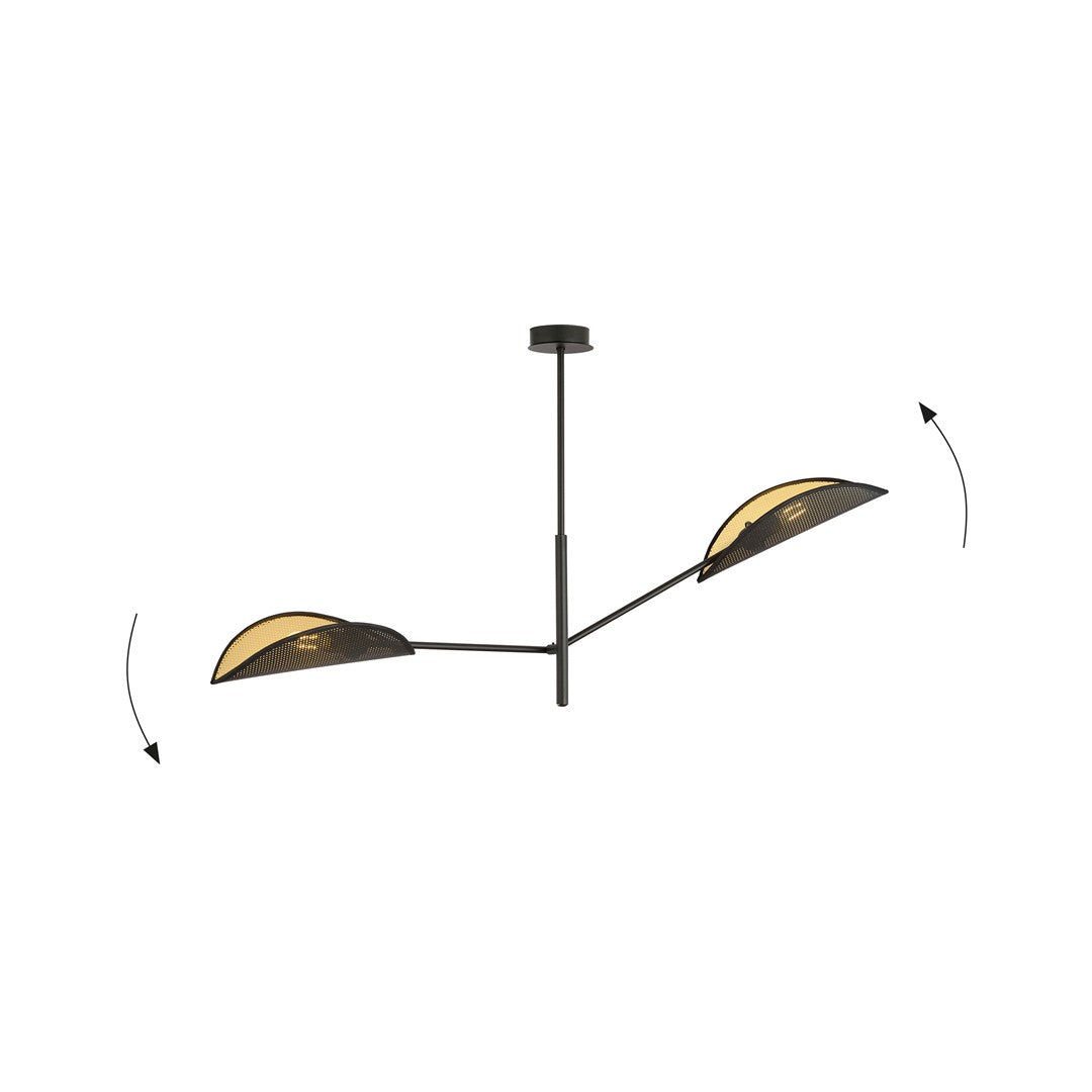 Loftlampe VENE 2 - Sort / Guld - Nordic Unique