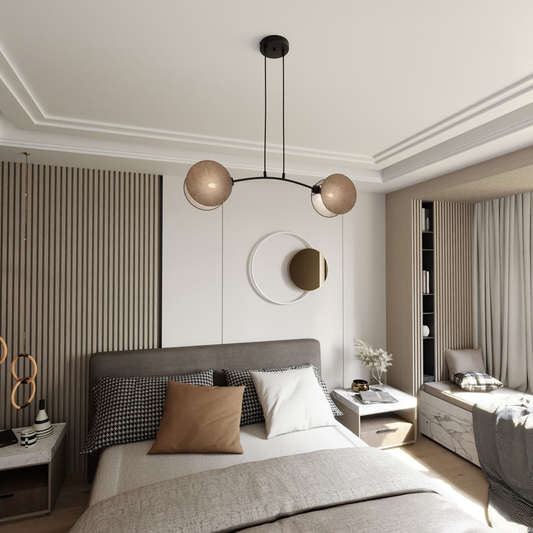 Loftlampe MOTIF 2 - Sort / Beige - Nordic Unique