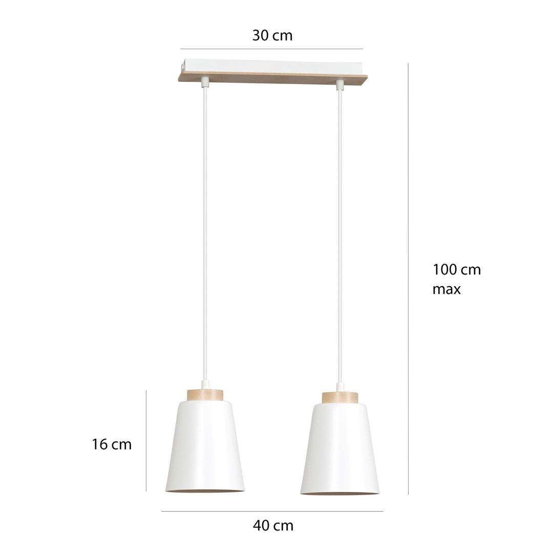 Loftlampe BOLERO 2 - Hvid - Nordic Unique