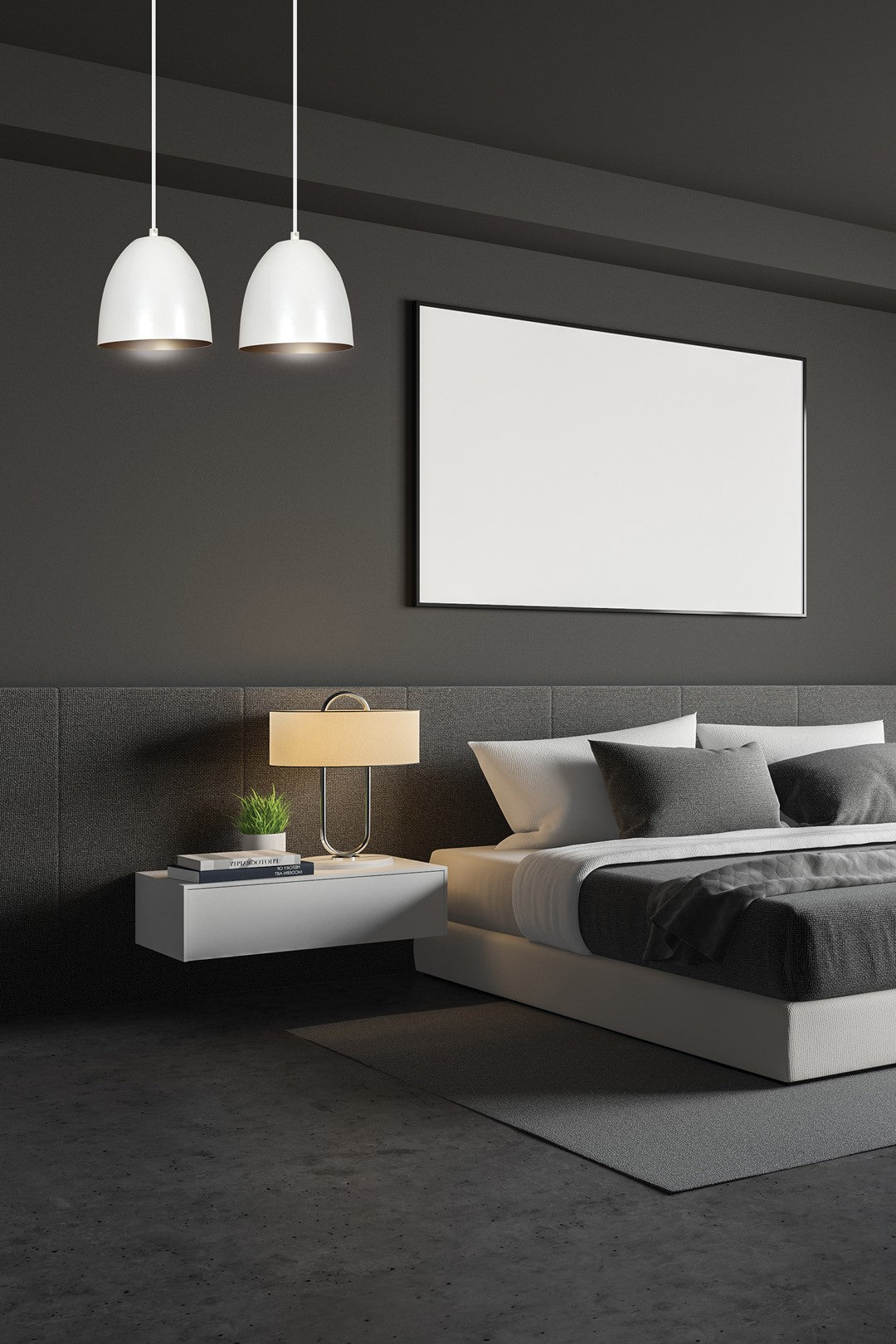 Loftlampe LENOX 2 - Hvid / Guld - Nordic Unique