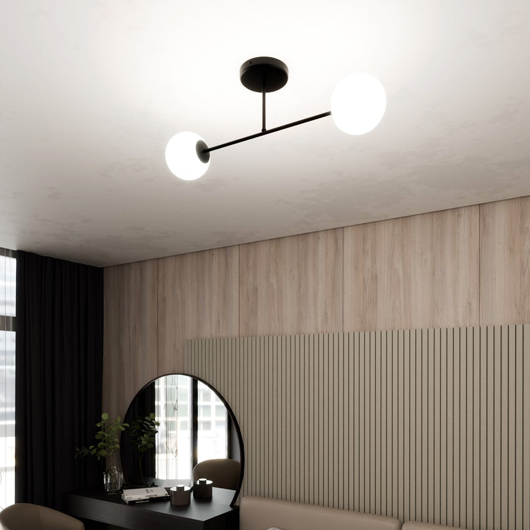 Loftlampe ROMA 2 - Sort / Hvid - Nordic Unique