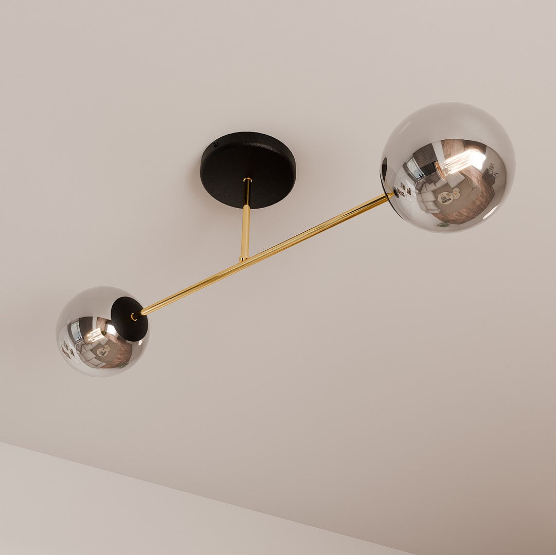 Loftlampe MAGNUM 2 - Sort / Grafit / Guld - Nordic Unique
