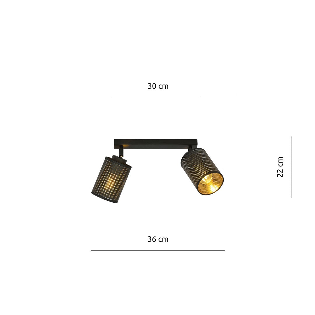 Loftlampe BRONX 2 - Sort - Nordic Unique