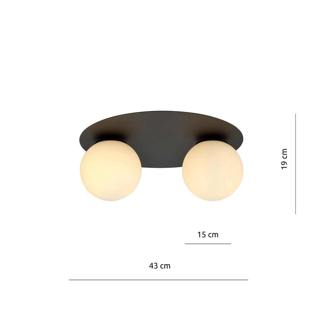 Loftlampe SOLAR 2 - Sort / Hvid - Nordic Unique