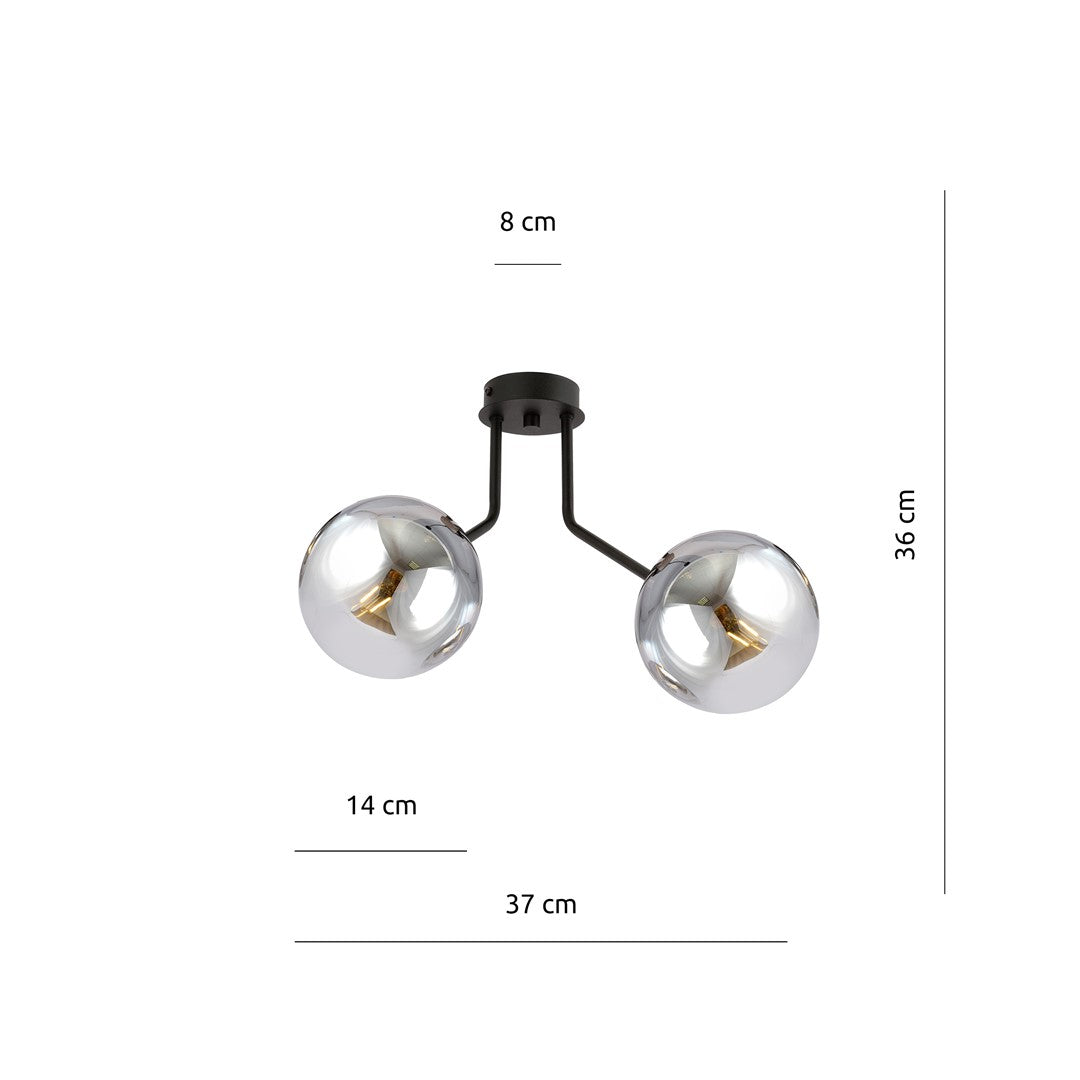 Loftlampe NOVA 2 - Sort / Grafit - Nordic Unique