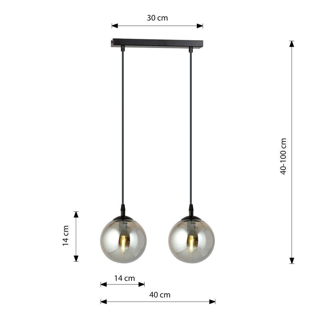 Loftlampe COSMO 2 - Sort / Grafit - Nordic Unique