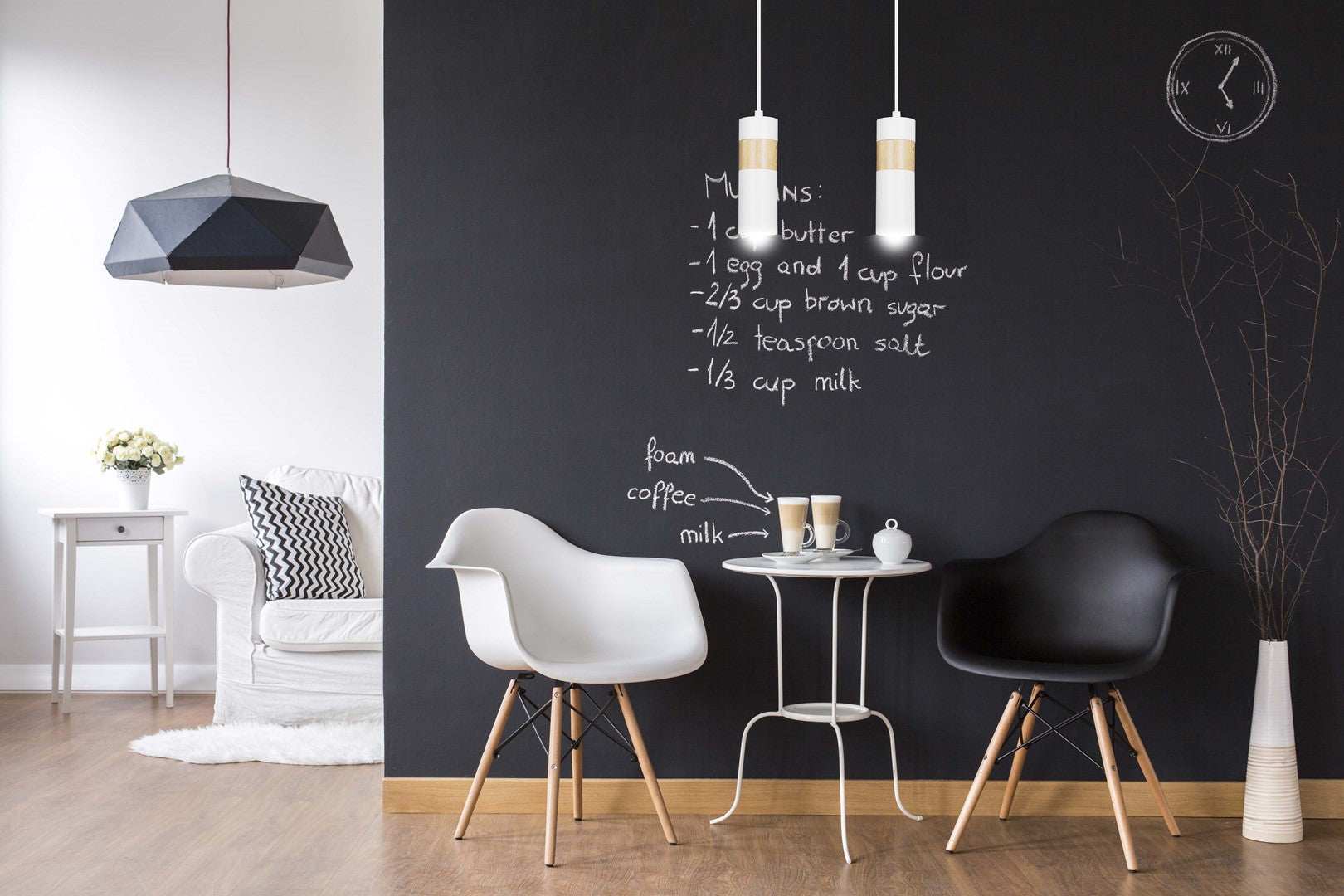 Loftlampe AKARI 2 - Hvid / Træ - Nordic Unique