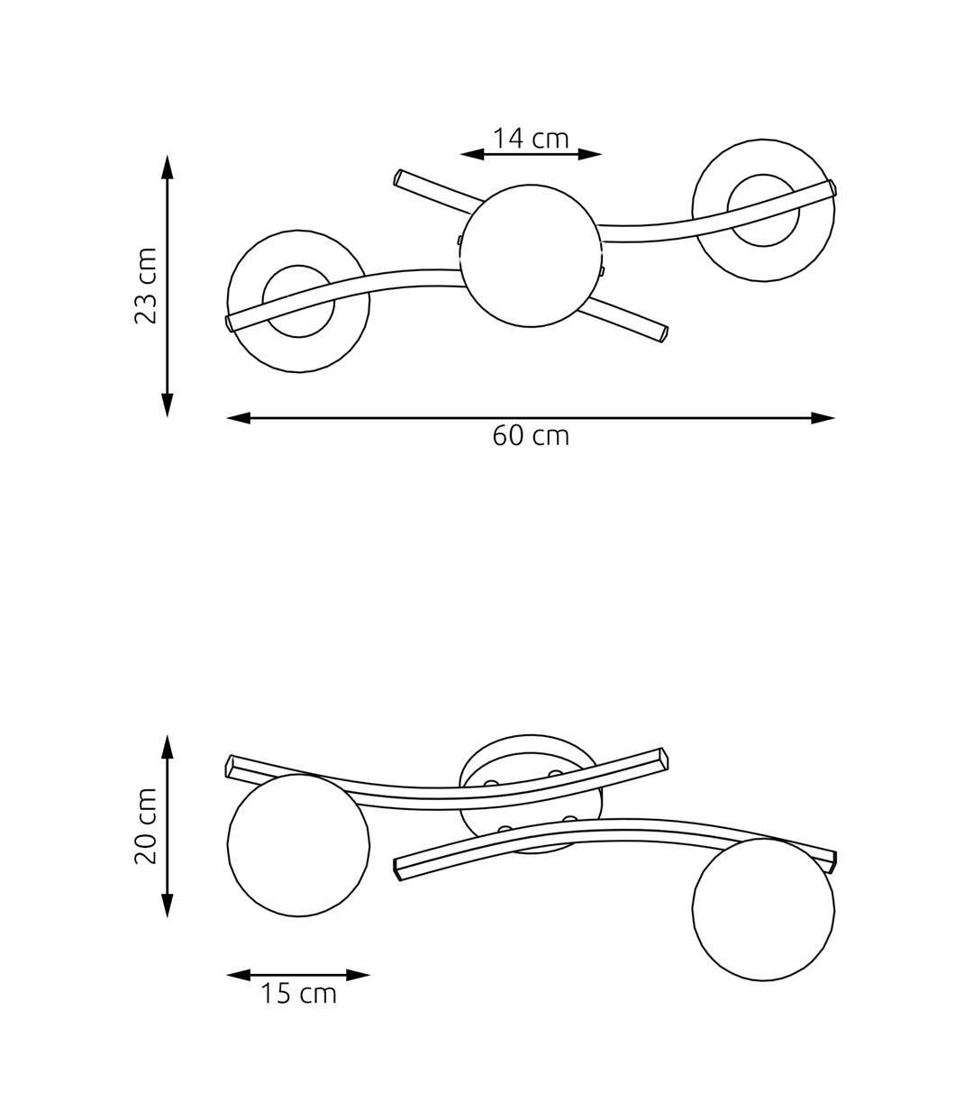 Loftlampe OPUS 2 - Sort / Hvid - Nordic Unique
