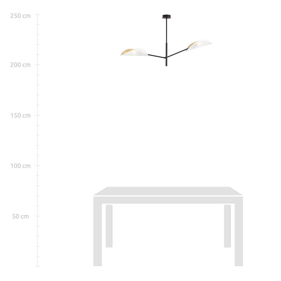 Loftlampe VENE 2 - Hvid / Guld - Nordic Unique
