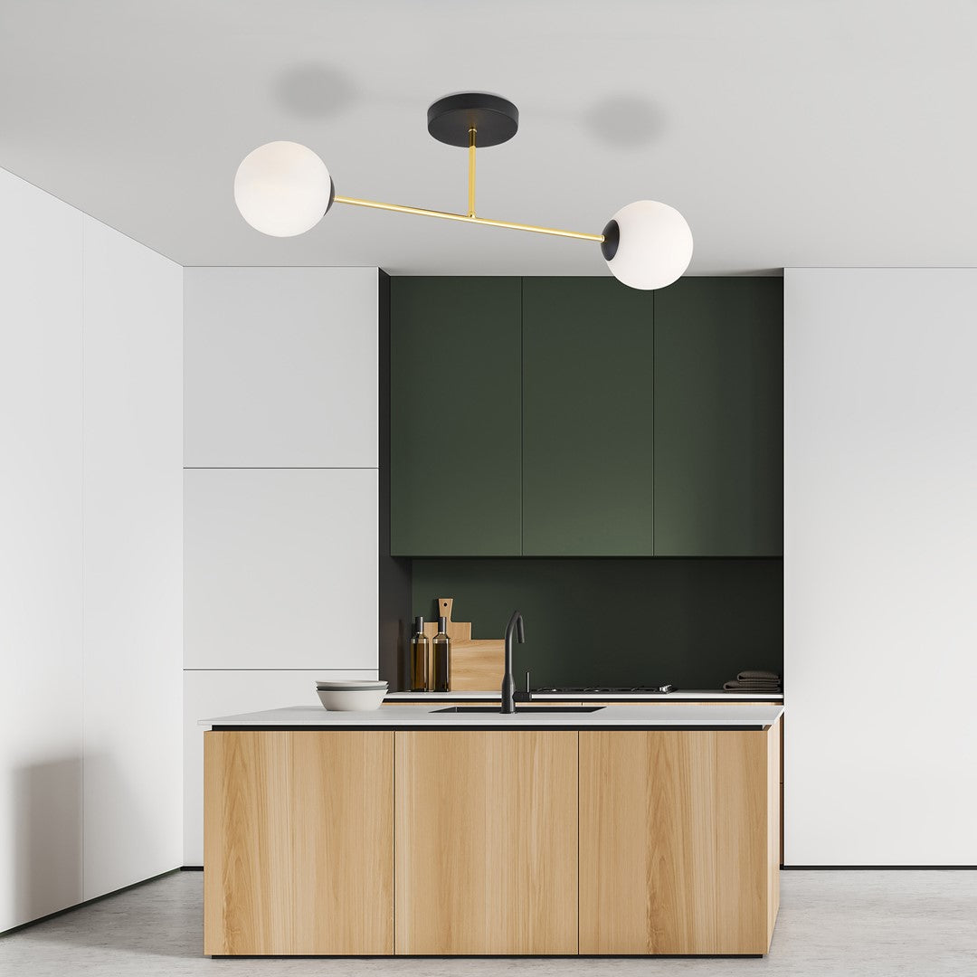 Loftlampe MAGNUM 2 - Sort / Guld / Hvid - Nordic Unique