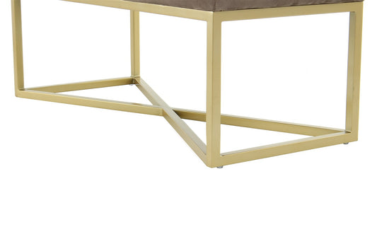 Bænk Diaz 100 – Taupe / Guld - Nordic Unique