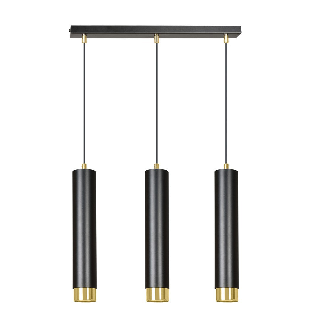 Loftlampe KIBO 3 - Sort / Guld - Nordic Unique
