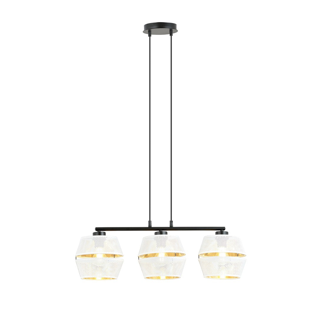 Loftlampe PIANO 3 - Sort / Hvid / Guld - Nordic Unique