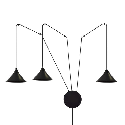 Loftlampe ABRAMO 3 - Sort - Nordic Unique