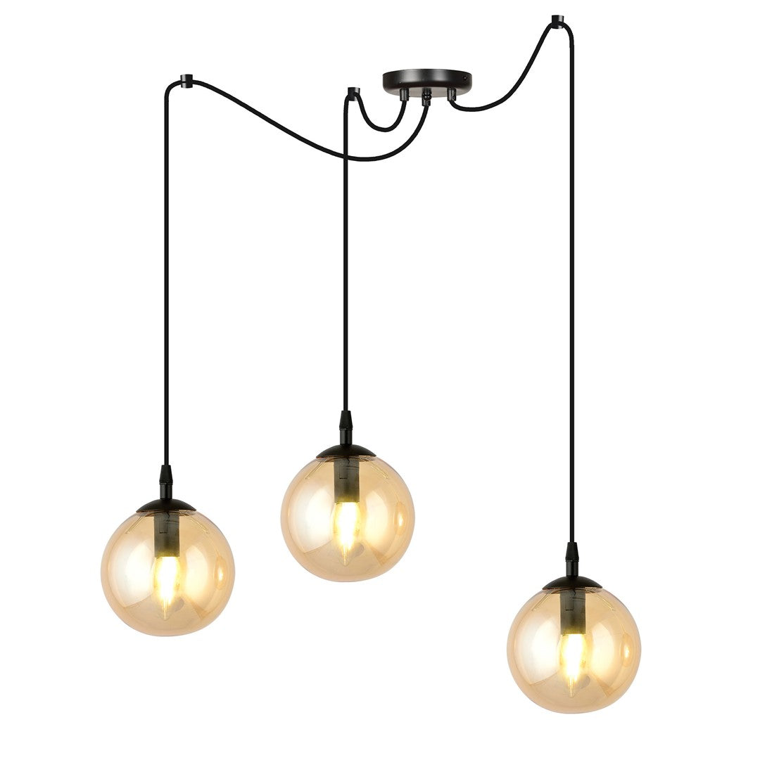 Loftlampe GIGI 3 - Sort / Rav - Nordic Unique