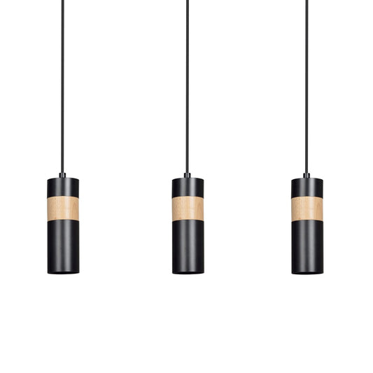 Loftlampe AKARI 3 - Sort / Træ - Nordic Unique