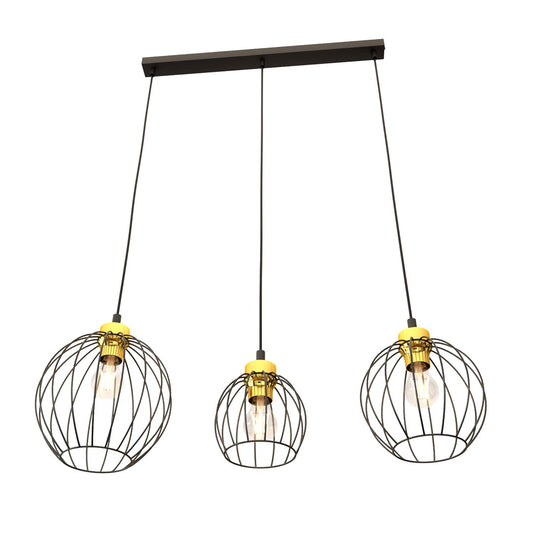 Loftlampe NANDO 3 - Sort / Guld - Nordic Unique
