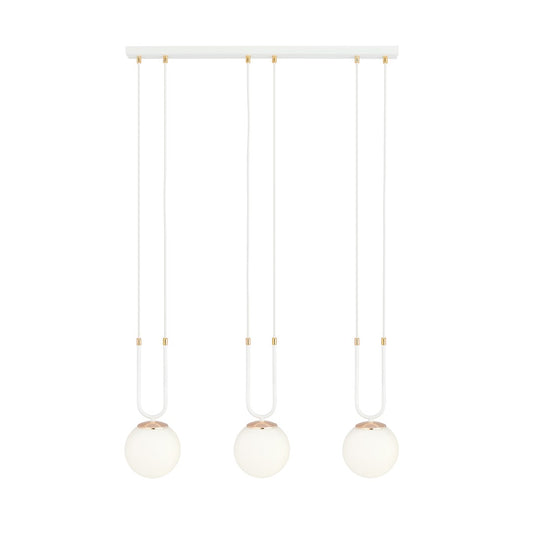 Loftlampe GLAM 3 - Hvid / Guld - Nordic Unique