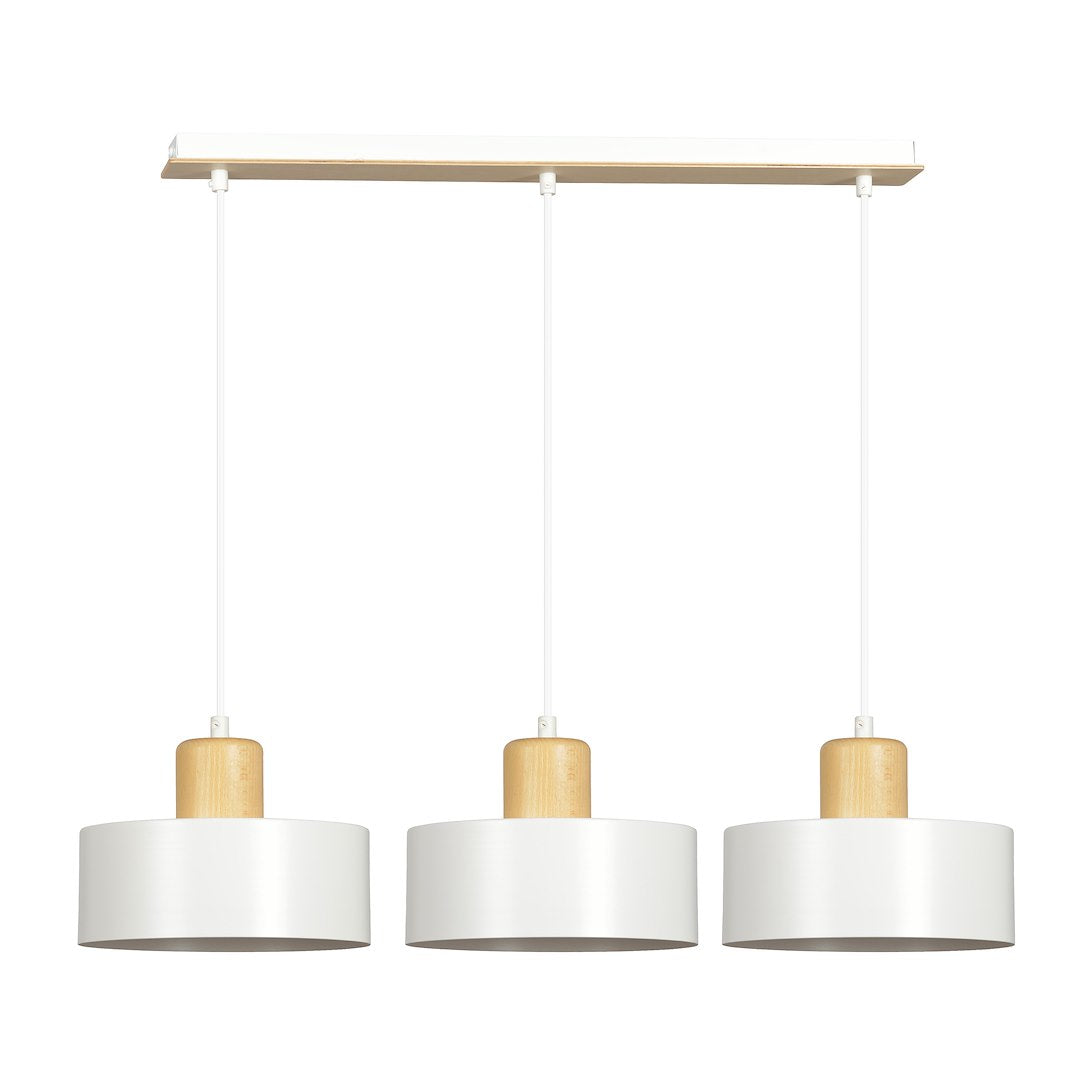 Loftlampe TORIN 3 - Hvid / Træ - Nordic Unique