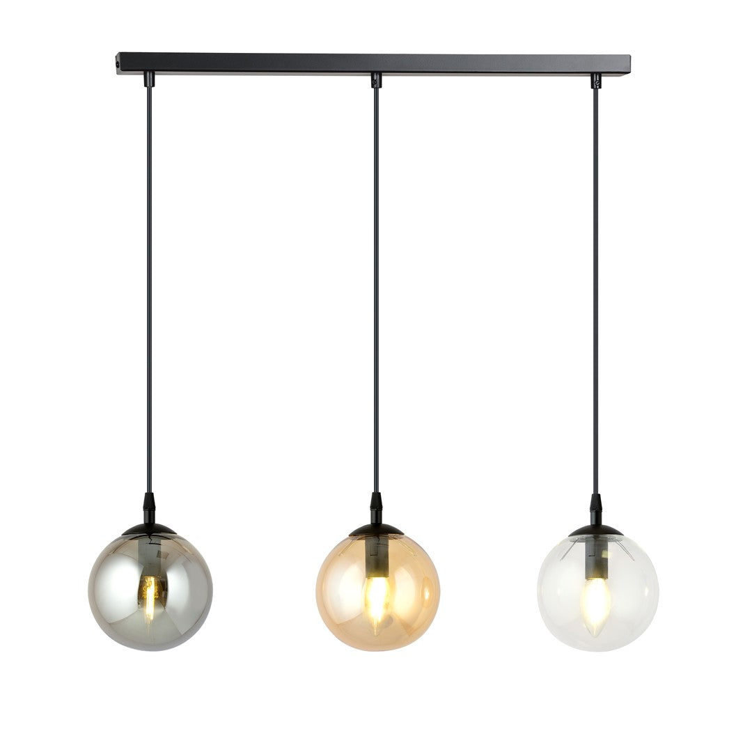 Loftlampe COSMO 3 - Sort / Grafit / Rav - Nordic Unique