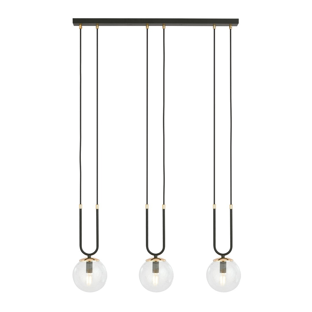 Loftlampe GLAM 3 - Sort / Guld - Nordic Unique