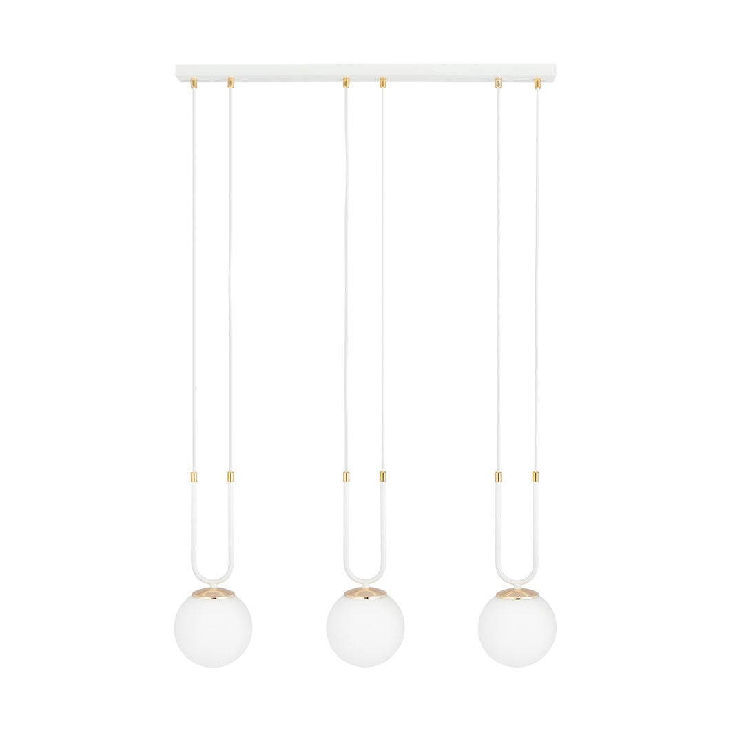 Loftlampe GLAM 3 - Hvid / Guld - Nordic Unique