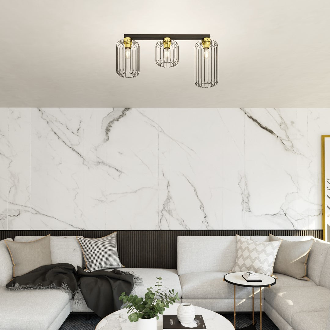 Loftlampe BARN 3 - Sort / Guld - Nordic Unique