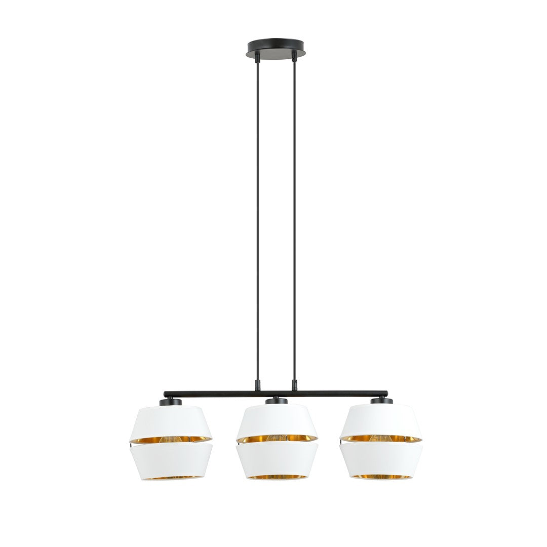 Loftlampe MALIA 3 - Sort / Hvid / Guld - Nordic Unique