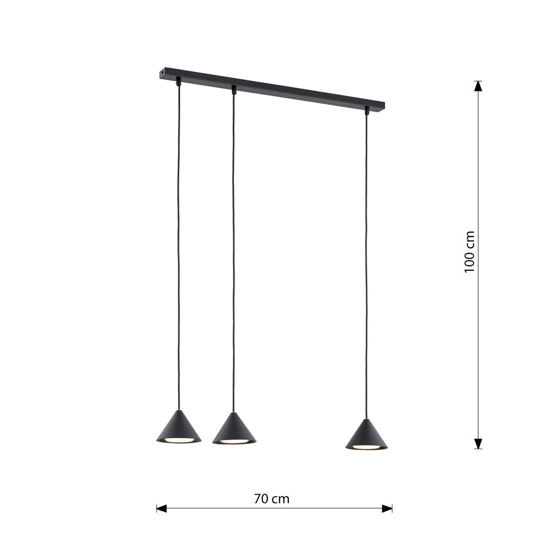 Loftlampe ELIT 3 - Sort - Nordic Unique