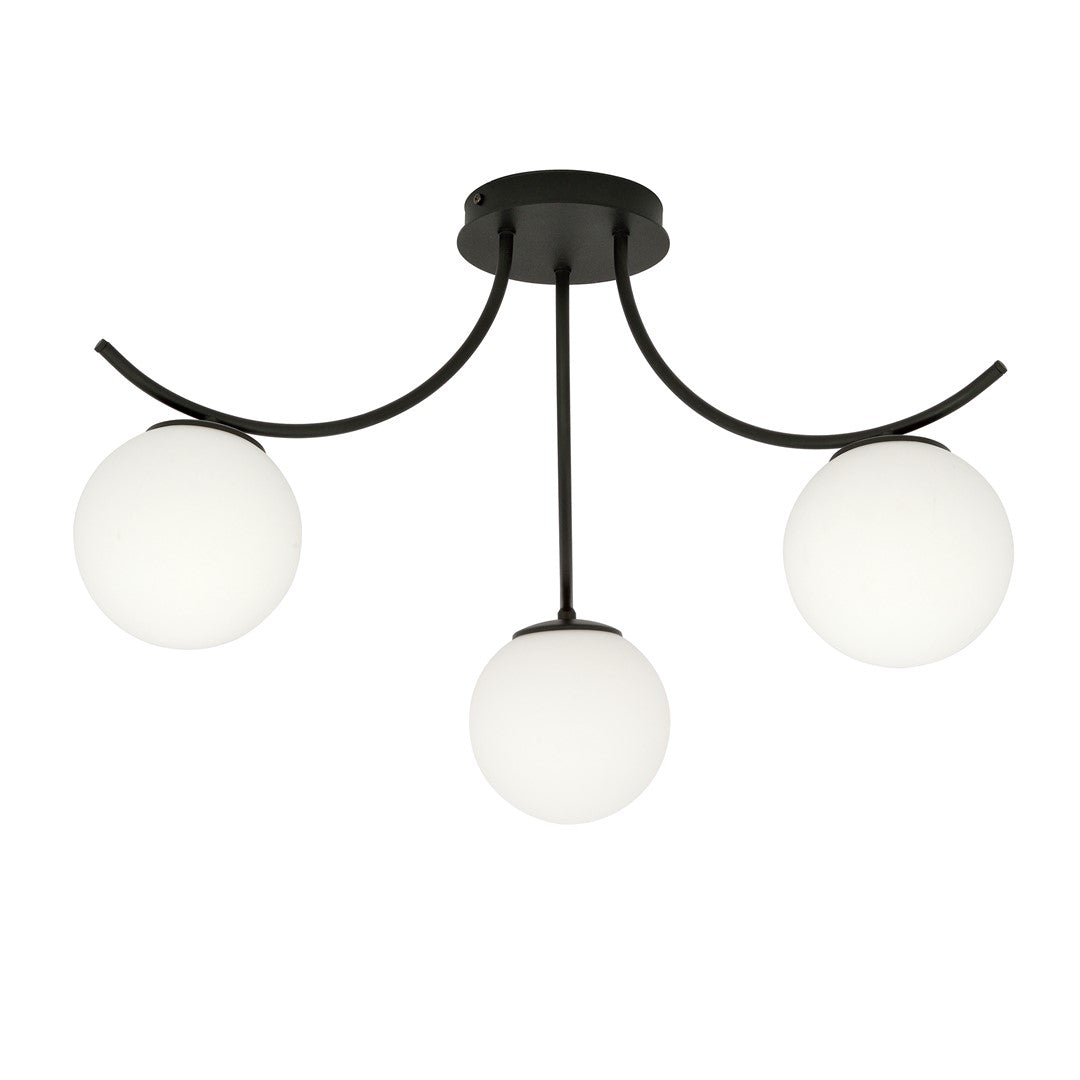 Loftlampe BOSTON 3 - Sort / Hvid - Nordic Unique