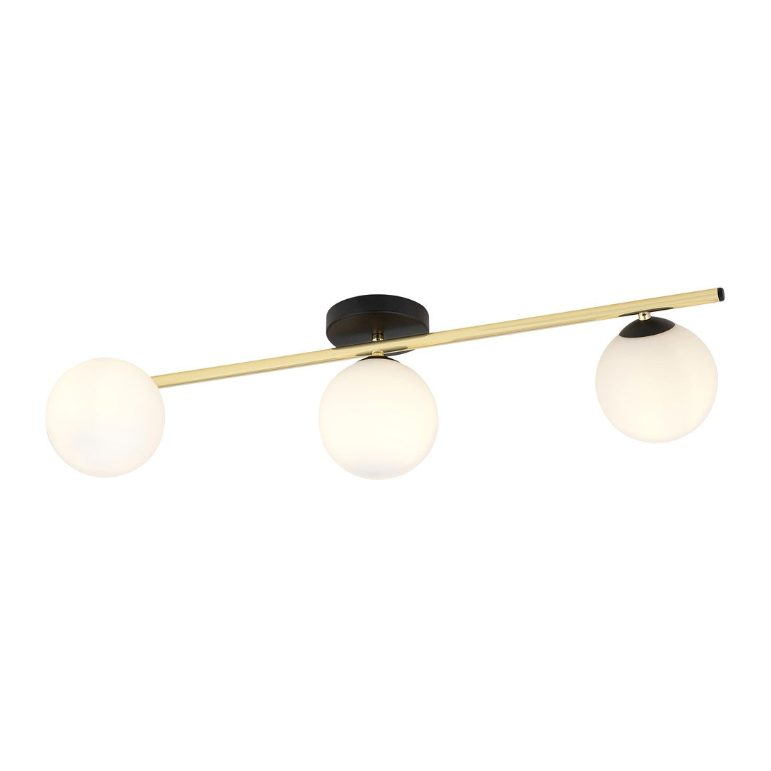 Loftlampe SPLENDI 3 - Sort / Hvid / Guld - Nordic Unique