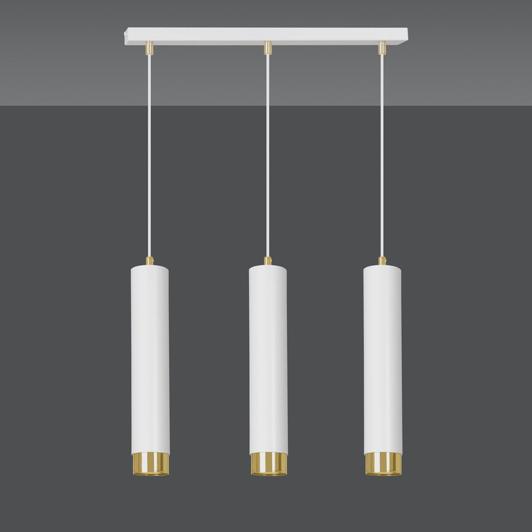Loftlampe KIBO 3 - Hvid / Guld - Nordic Unique