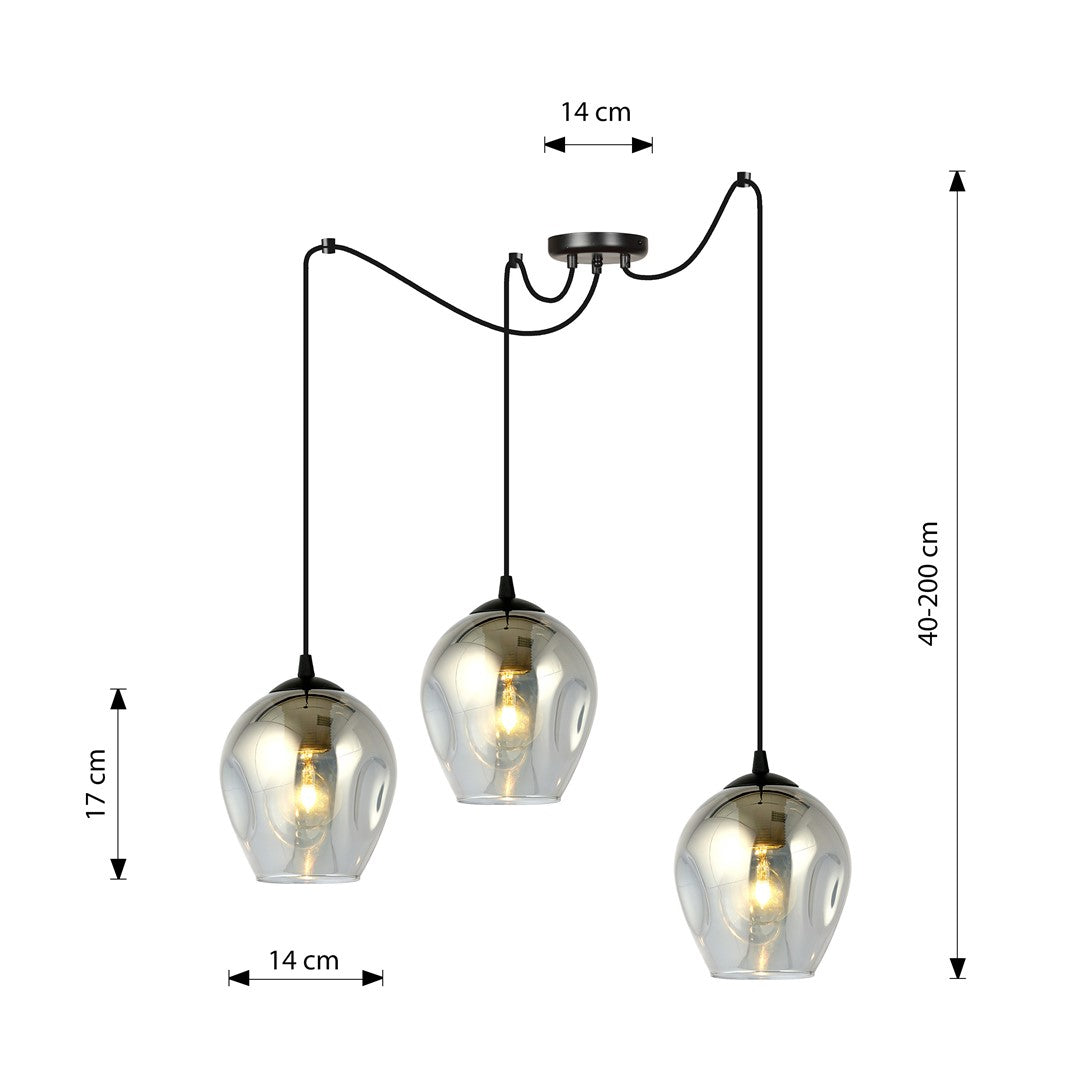 Loftlampe NIVEAU 3 - Sort / Grafit - Nordic Unique
