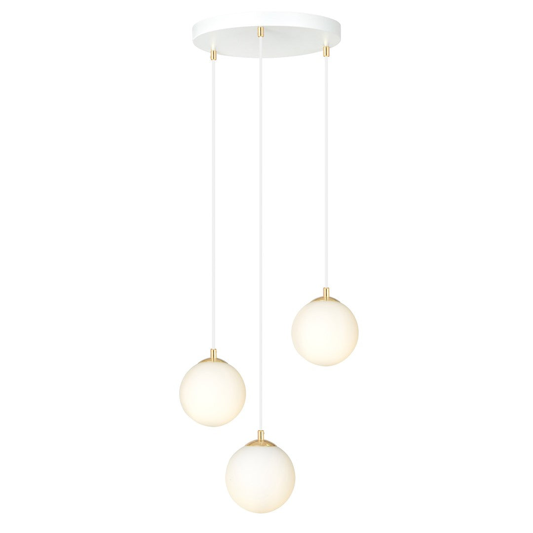 Loftlampe ROYAL 3 - Hvid / Guld - Nordic Unique