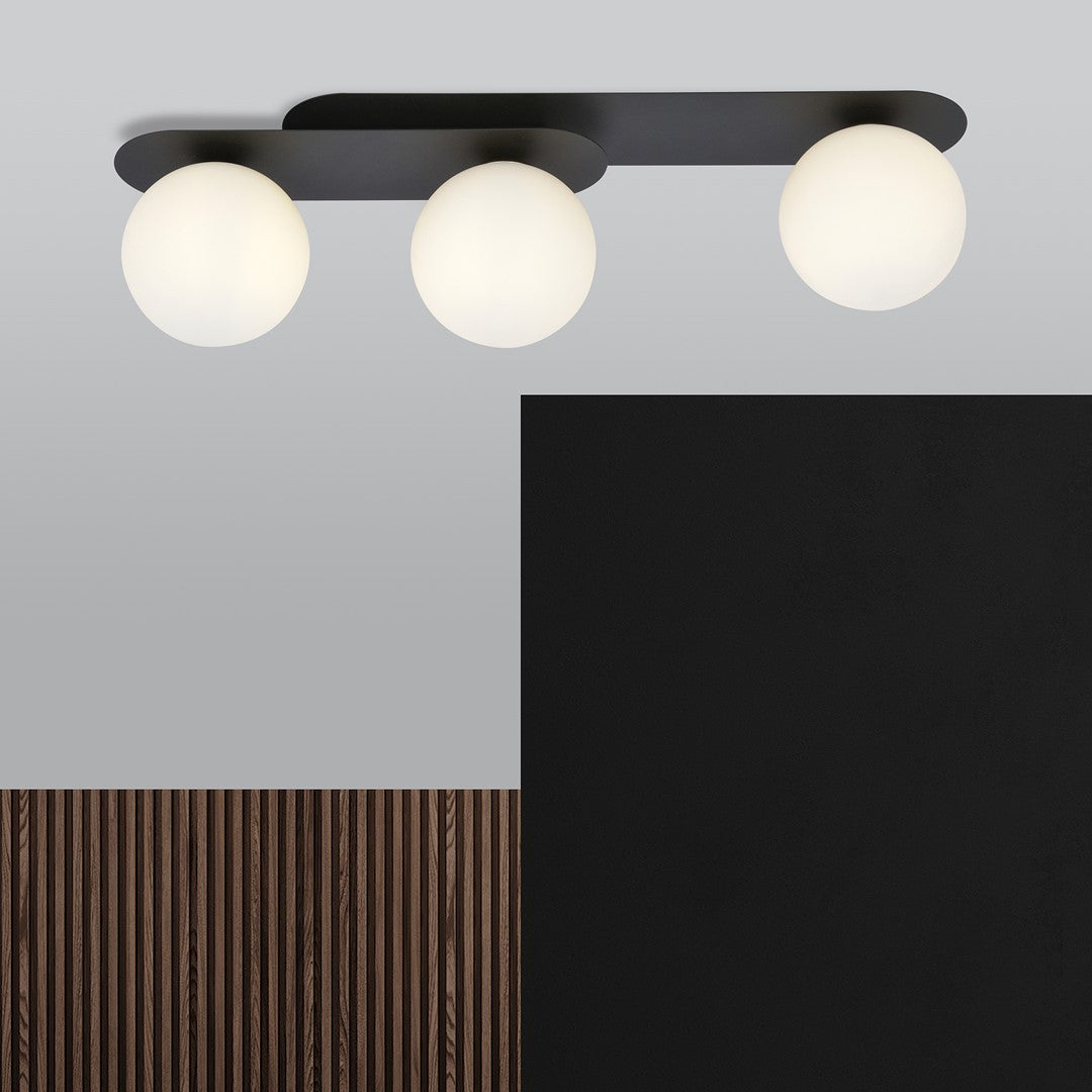 Loftlampe PLAZA 3 - Sort / Hvid - Nordic Unique