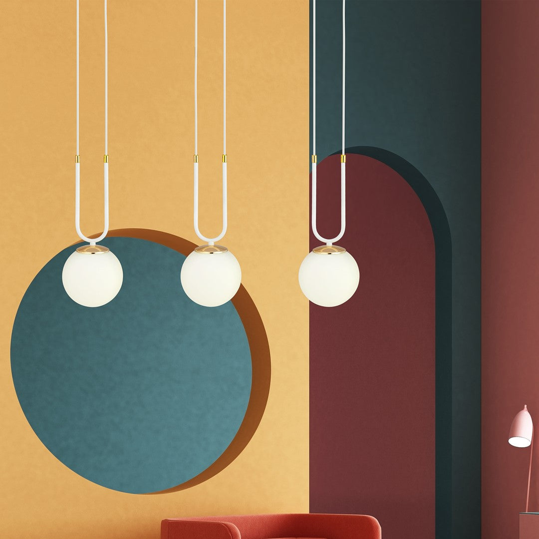 Loftlampe GLAM 3 - Hvid / Guld - Nordic Unique