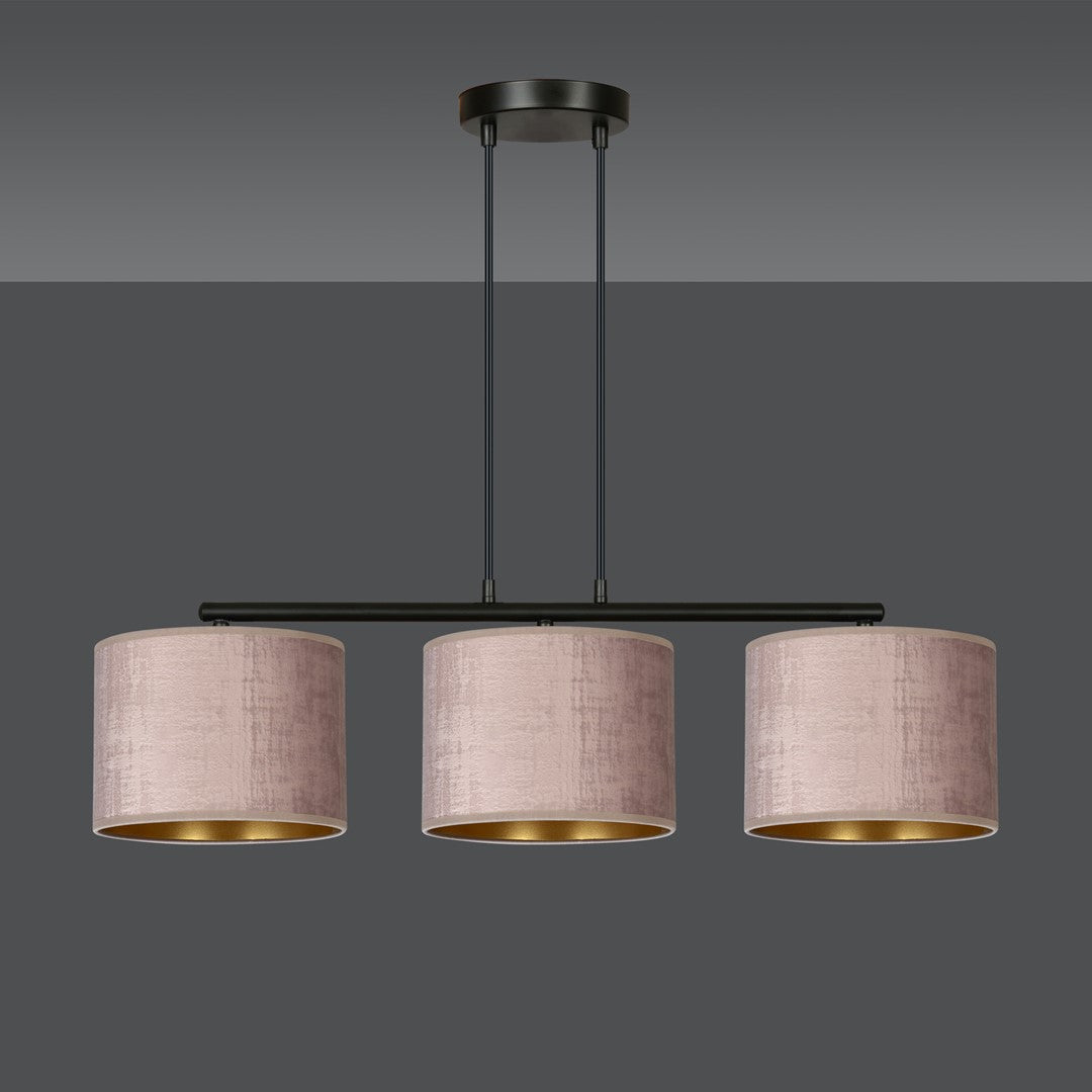 Loftlampe HILDE 3 - Sort / Guld / Rose - Nordic Unique