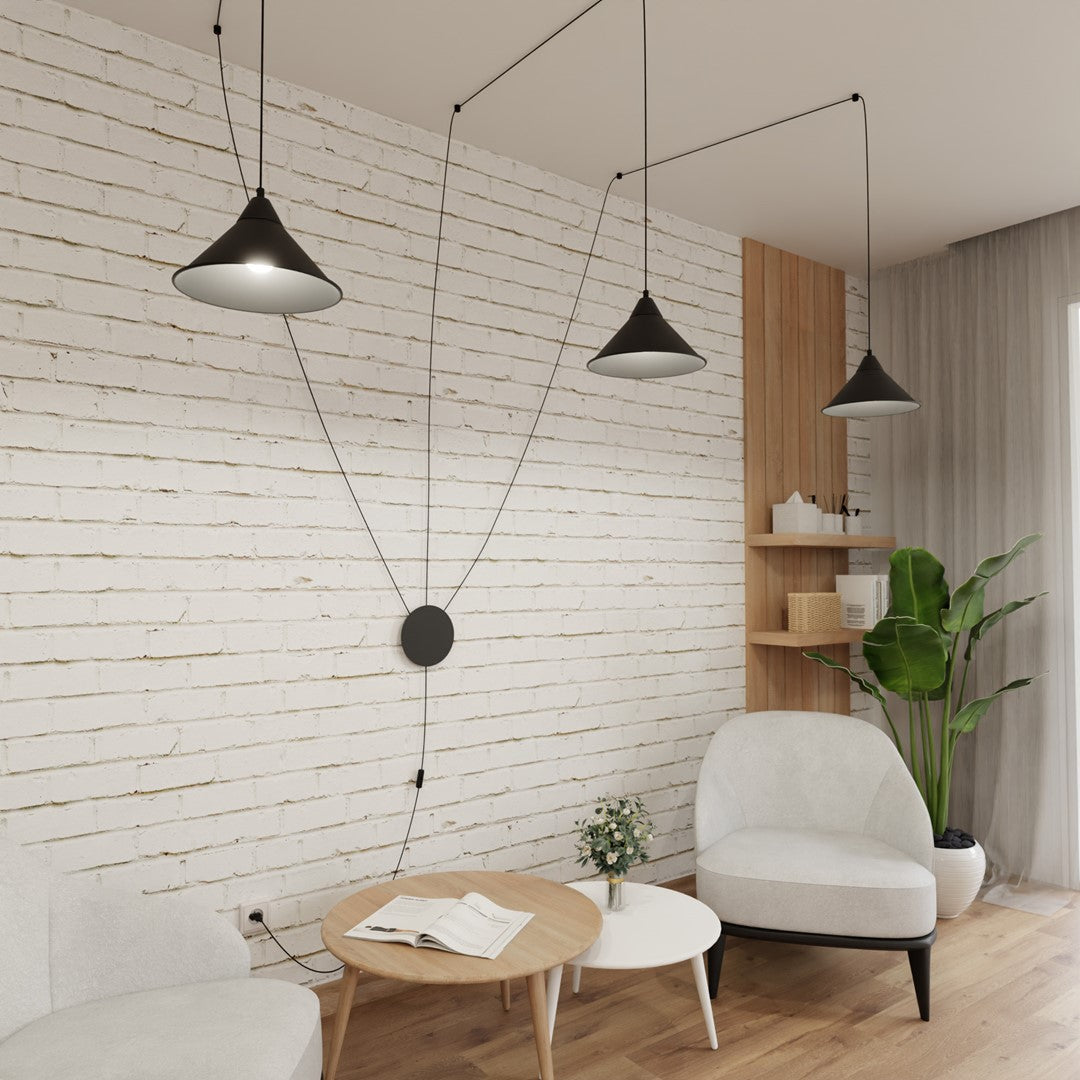 Loftlampe ABRAMO 3 - Sort - Nordic Unique