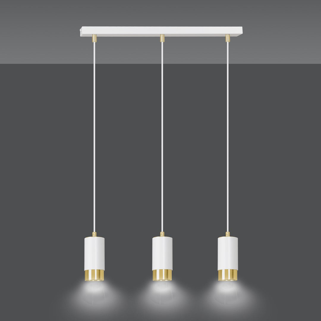 Loftlampe FUMIKO 3 - Hvid / Guld - Nordic Unique