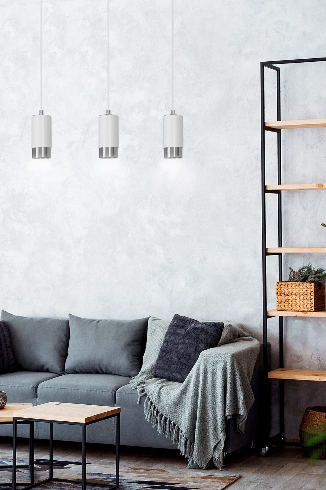 Loftlampe FUMIKO 3 - Hvid / Krom - Nordic Unique