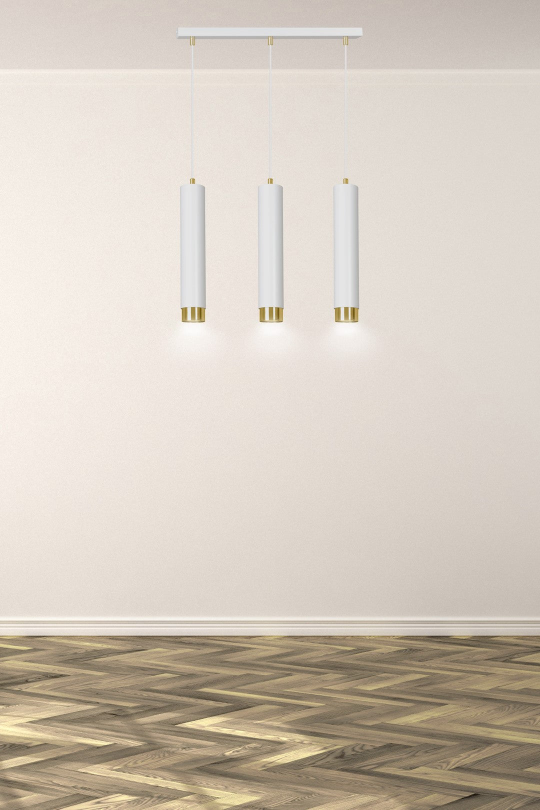 Loftlampe KIBO 3 - Hvid / Guld - Nordic Unique