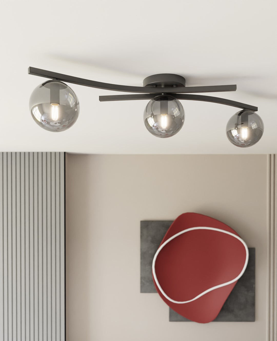 Loftlampe OPUS 3 - Sort / Grafit - Nordic Unique