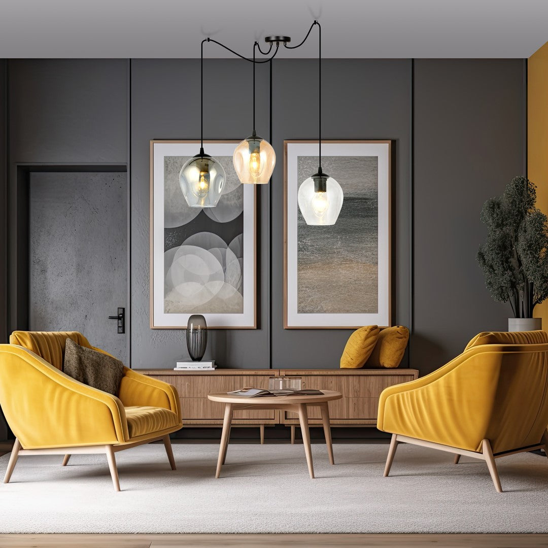 Loftlampe LEVEL 3 - Sort / Grafit / Rav - Nordic Unique