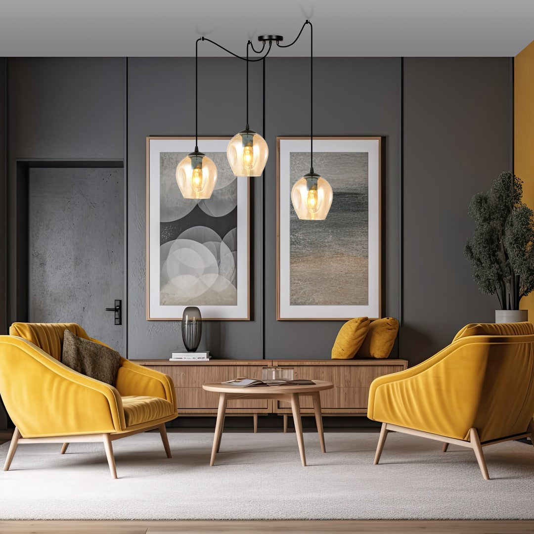 Loftlampe NIVEAU 3 - Sort / Rav - Nordic Unique