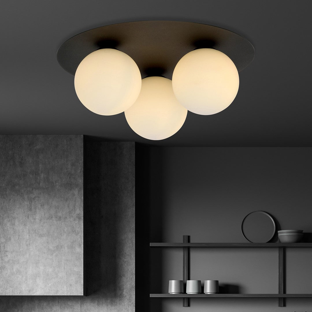 Loftlampe SOLAR 3 - Sort / Opal - Nordic Unique