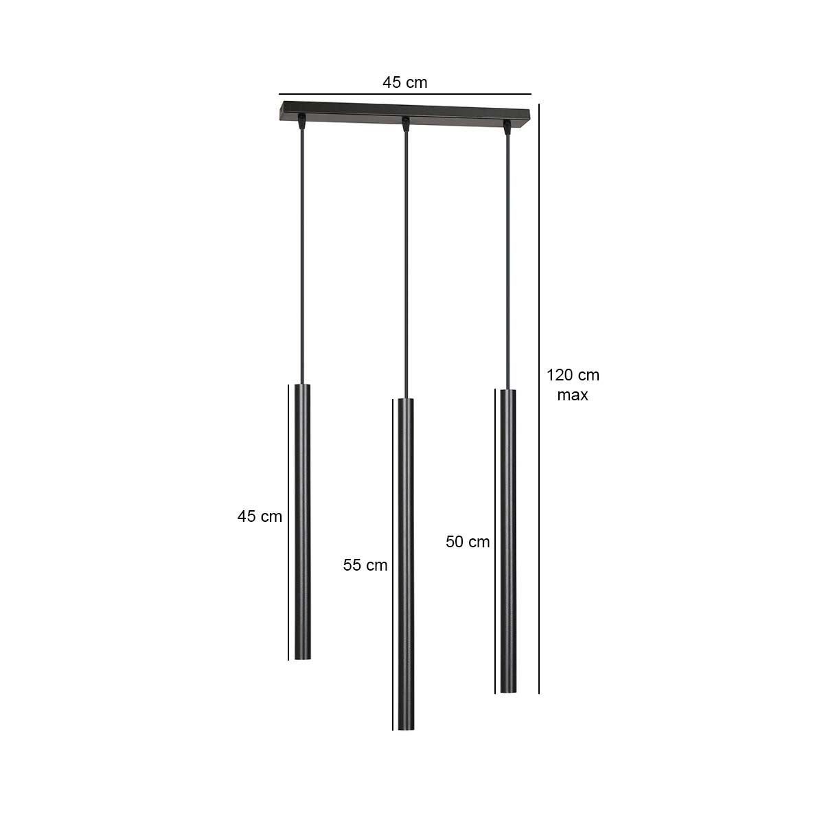 Loftlampe SELTER 3 - Sort - Nordic Unique