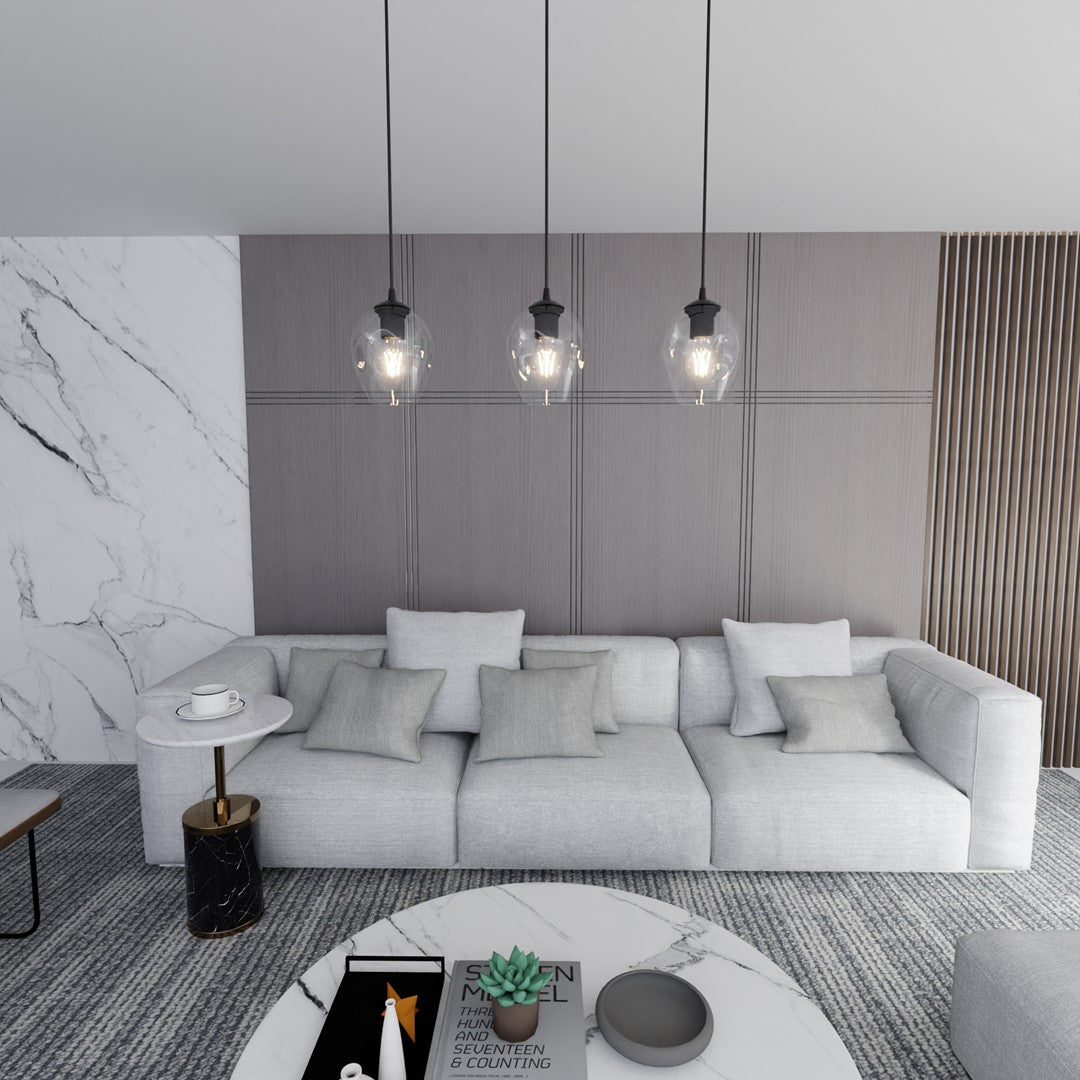 Loftlampe ISTAR 3 Gennemsigtig - Sort - Nordic Unique