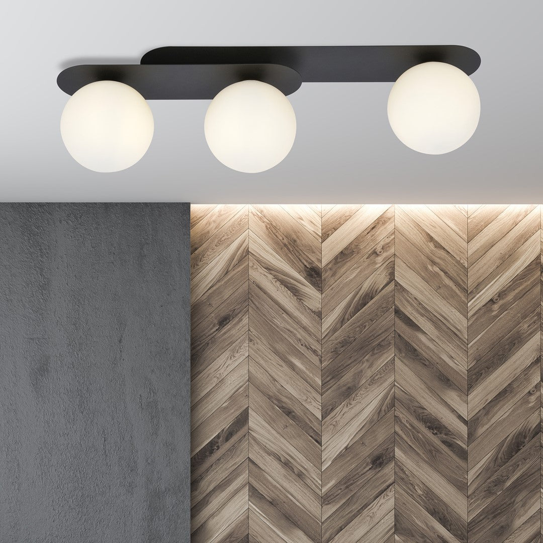 Loftlampe PLAZA 3 - Sort / Hvid - Nordic Unique